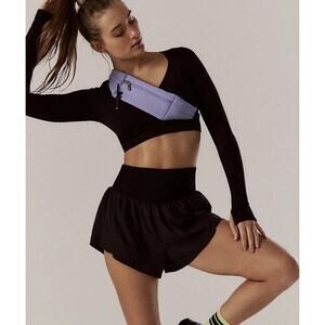 NEW FREE PEOPLE Carpe Diem Shorts BLACK FP MOVEMENT ATHLETIC SIZE XL